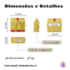 Kit Limpador para Fones e Capa Protetora de Silicone Nerdcase para AirPods Pro 3, Fast Food