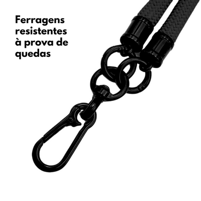 Cordão Universal Nerdcase para Celular, Poliéster, Preto