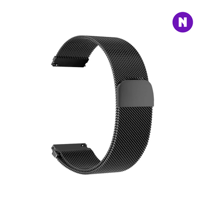 Pulseira 20mm entre Pinos para Samsung Galaxy Watch, Metal, Preto
