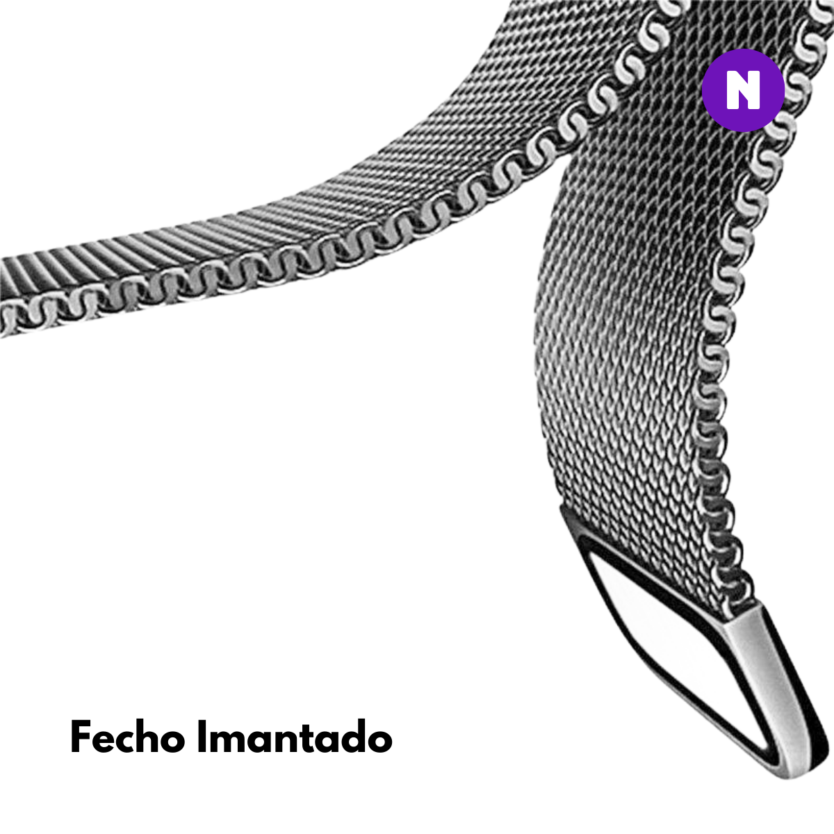 Pulseira 20mm entre Pinos para Samsung Galaxy Watch, Metal, Prata