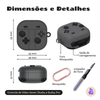 Kit Limpador para Fones e Capa Protetora Nerdcase para Samsung Galaxy Buds 4, Controle Videogame