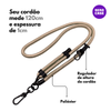 NERDCASE, Cordão Salva Celular Universal, Reforçado, Dourado Gold