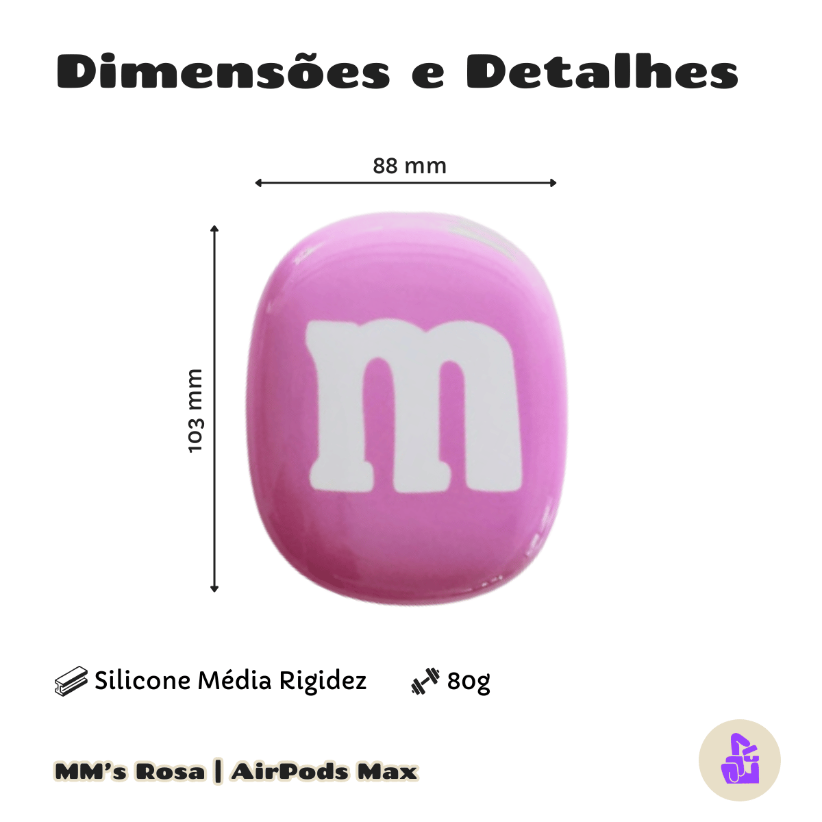 Capa Protetora de Silicone Nerdcase para AirPods Max, Confete MM's