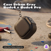 Capa Protetora Urban Nerdcase para Samsung Galaxy Buds 4, Cinza, Com Suporte Adaptado