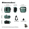 Capa Protetora Airtrek Nerdcase para AirPods 4, Suporte Adaptado, Verde Cintilante
