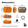Capa Protetora de Silicone Nerdcase para AirPods Pro 3, Urban Suede Laranja