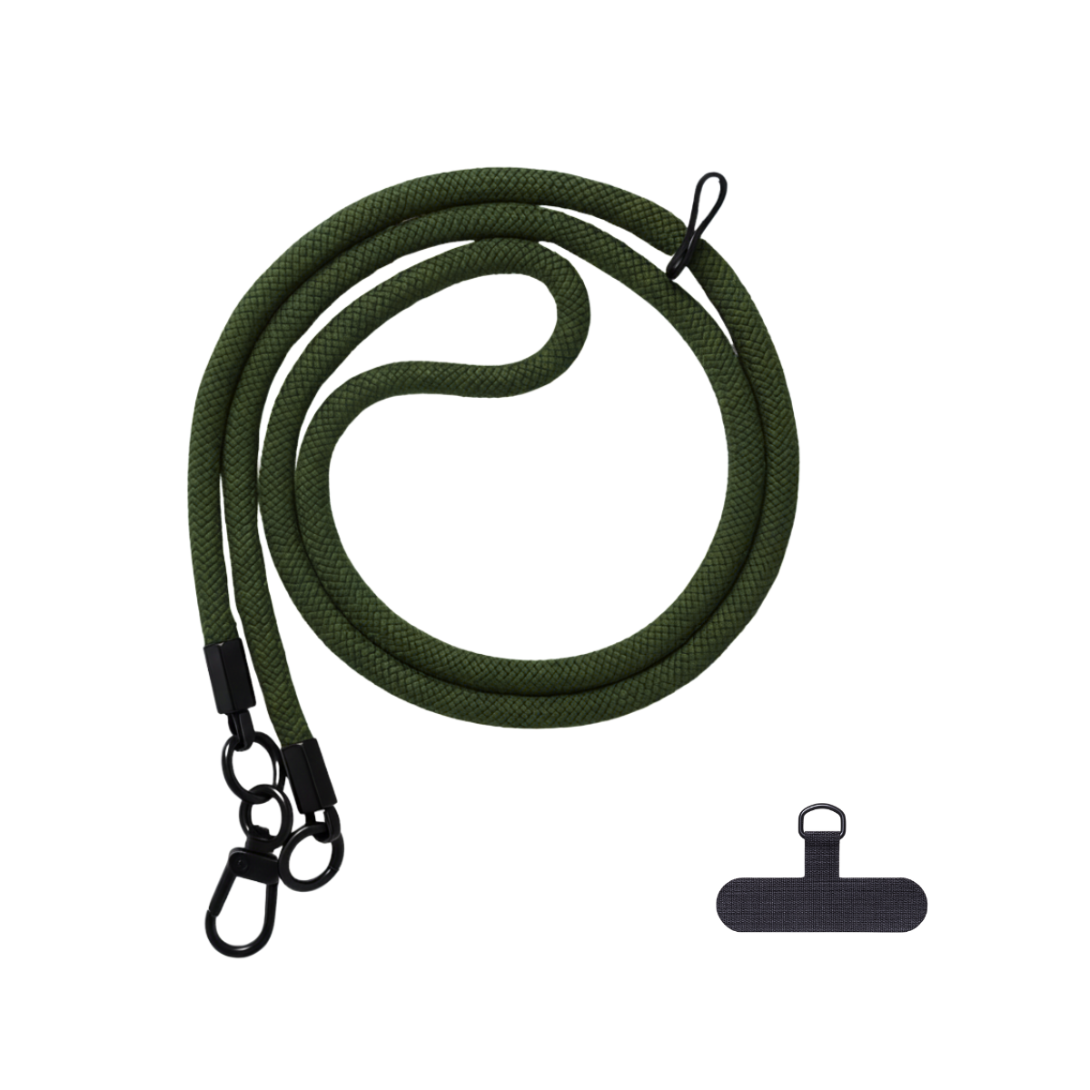 Cordão de Pescoço Universal Nerdcase para Celular, Nylon, Verde Militar (1,20m)