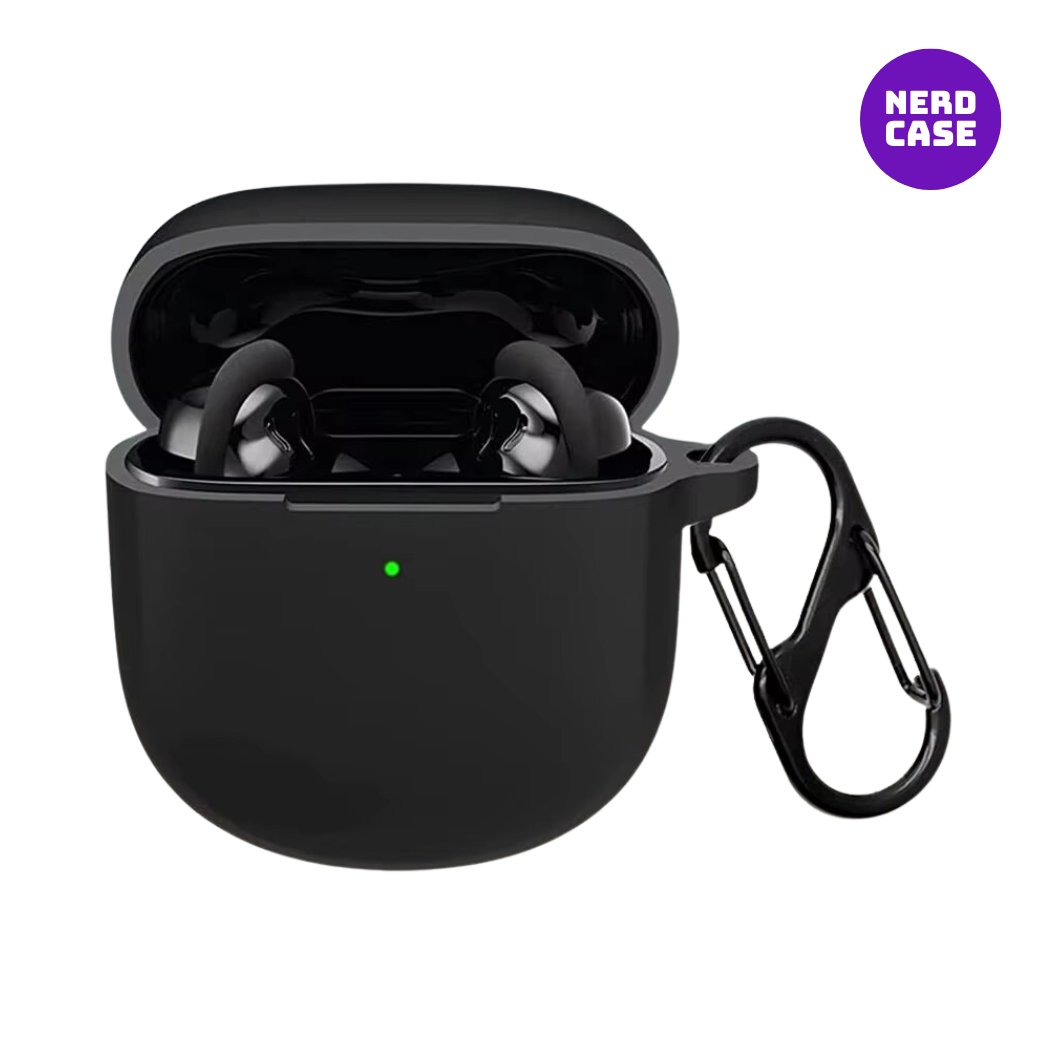 NERDCASE, Capa de Silicone, Compatível com Bose QuietComfort Earbuds II, Preta