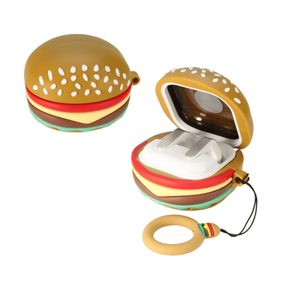 Capa Protetora Nerdcase para Samsung Galaxy Buds 4, Buds 4 Pro, Silicone, Hamburguer