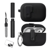 Kit Limpador para Fones e Capa Protetora de Silicone Nerdcase para AirPods Pro 3, Urban Suede Preto