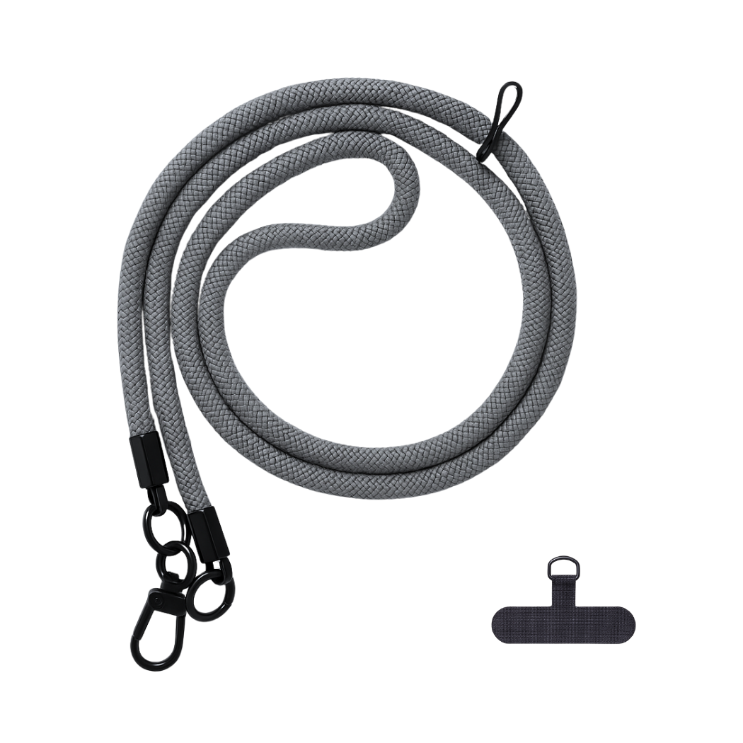 NERDCASE, Cordão Salva Celular Universal, Reforçado, Cinza Escuro