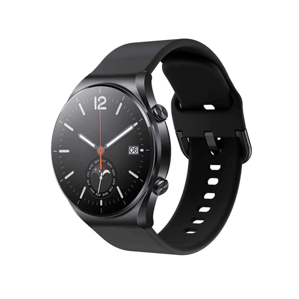 Pulseira 20mm entre Pinos para Samsung Galaxy Watch, Silicone, Preto