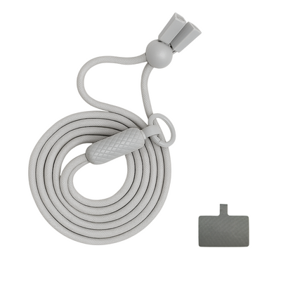 Cordão Universal Nerdcase Para Celular, Poliéster, Cinza
