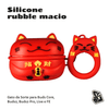Capa Protetora Nerdcase para Samsung Galaxy Buds 2, Core, FE, Live e Pro, Silicone, Gato da Sorte