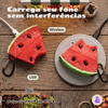 Kit Limpador para Fones e Capa Protetora de Silicone Nerdcase para AirPods Pro 3, Melancia