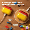 Kit Limpador para Fones e Capa Protetora de Silicone Nerdcase para AirPods Pro 1 e 2, Lego Brick