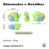 Kit Limpador para Fones e Capa Protetora de Silicone Nerdcase para AirPods Pro 3, Peixe Froggy