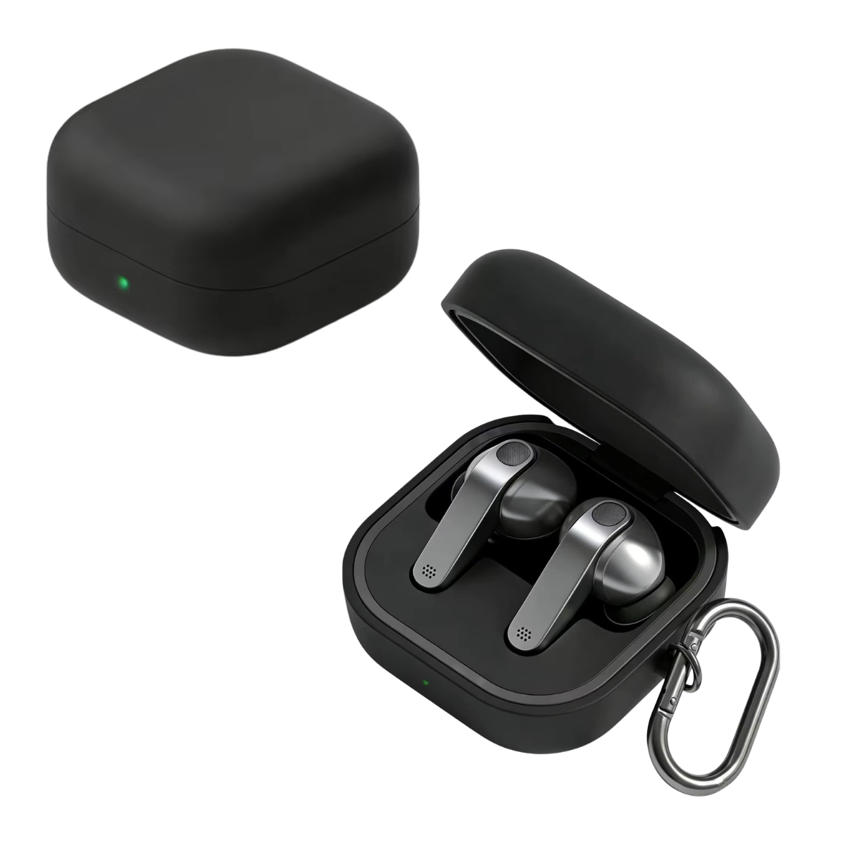 Capa Protetora Nerdcase para Samsung Galaxy Buds 4, Silicone Preto