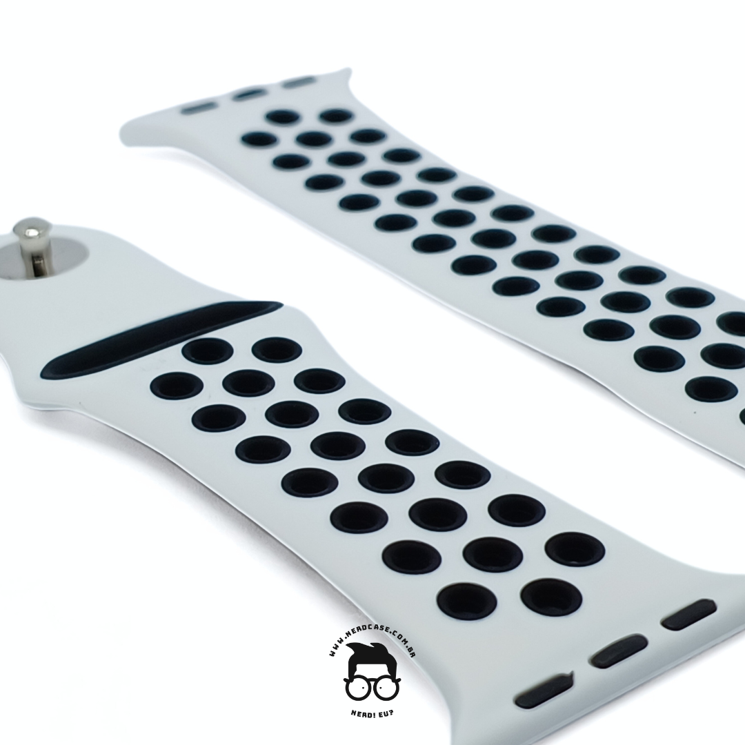 Pulseira 38/40/41mm para Apple Watch, Branco/Preta