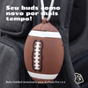 Capa Protetora Nerdcase Compatível com AirPods Pro 1 e 2, Silicone, Bola de Futebol Americano