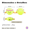 Kit Limpador para Fones e Capa Protetora de Silicone Nerdcase para AirPods 4, Bola de Tênis