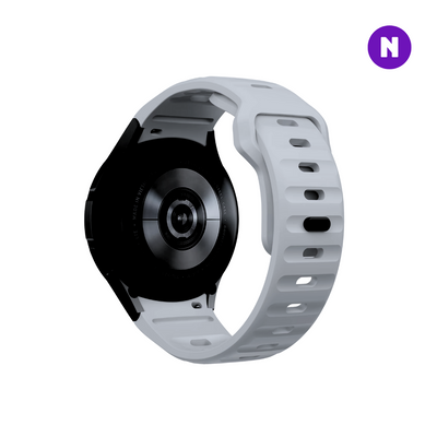 Pulseira 20mm entre Pinos para Samsung Galaxy Watch, Silicone, Cinza