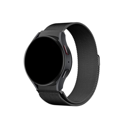 Pulseira 20mm entre Pinos para Samsung Galaxy Watch, Metal, Preto