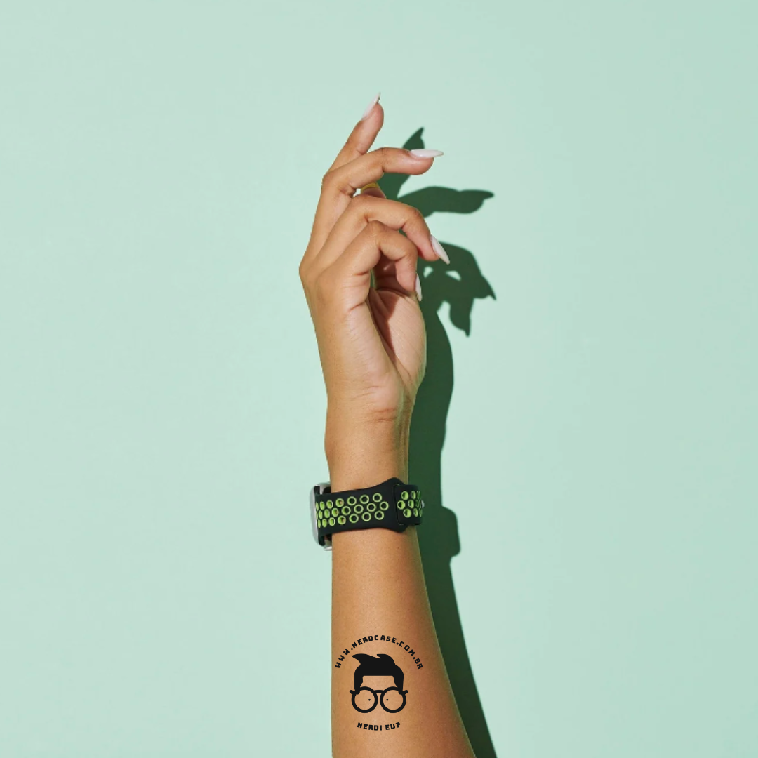 Pulseira 42/44/45/49mm para Apple Watch, Preto/Verde