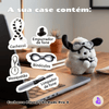 Kit Limpador para Fones e Capa de Pelúcia Nerdcase para AirPods Pro 3, Cachorro Piloto Aviador