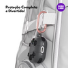 Kit Limpador de Fones e Capa Protetora Nerdcase para AirPods 4, Formato Controle Gamer, Preto, Silicone