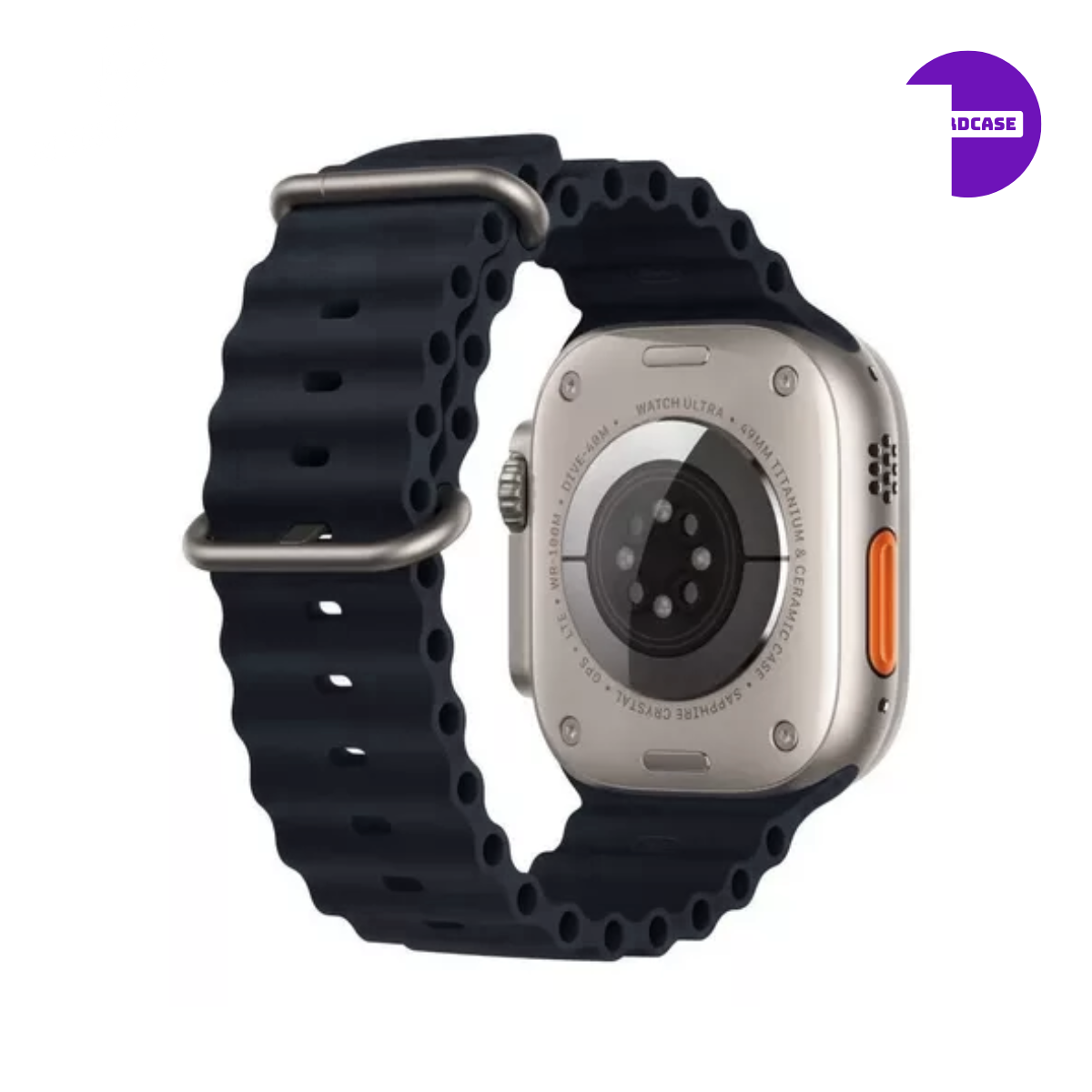 Pulseira 42/44/45/49mm, Ocean de Silicone para Apple Watch, Preto