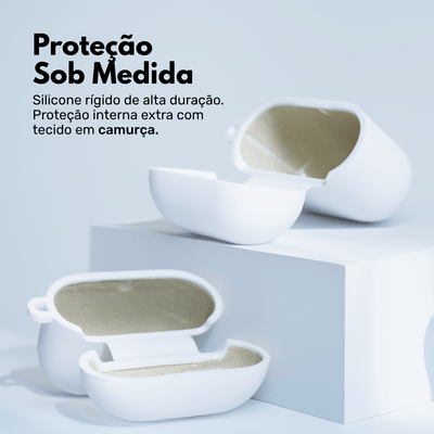 Case Protetora Silicone Premium para AirPods 4 Branca