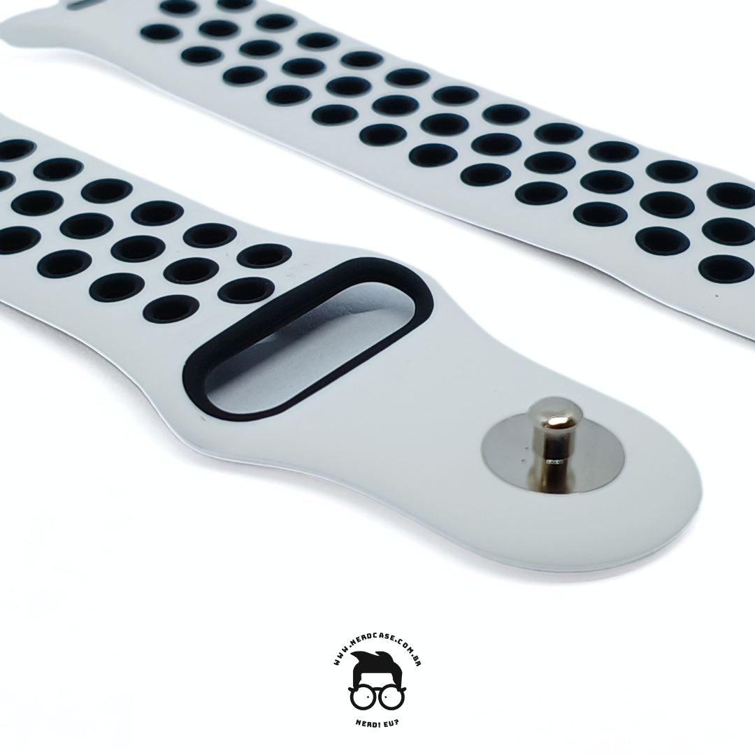 Pulseira 38/40/41mm para Apple Watch, Branco/Preta