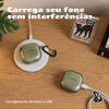 Capa Protetora Nerdcase para Samsung Galaxy Buds 2, Core, FE, Live e Pro, Silicone, Verde Transparente