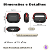 Capa Protetora de Silicone Nerdcase para AirPods Pro 3, Preta com detalhe Vermelho