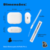 Kit Limpador para Fones e Capa Protetora de Silicone Nerdcase para AirPods Pro 3, Branca