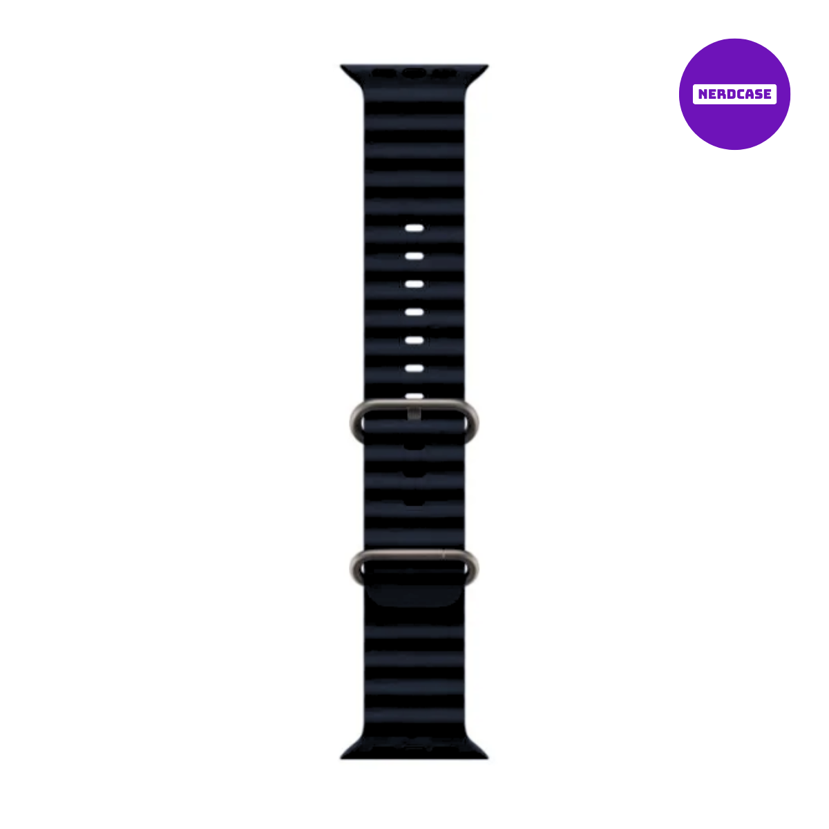 Pulseira 42/44/45/49mm, Ocean de Silicone para Apple Watch, Preto
