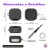 Kit Limpador para Fones e Capa Protetora Urban Nerdcas para Samsung Galaxy Buds 4, Cinza, Com Suporte Adaptado