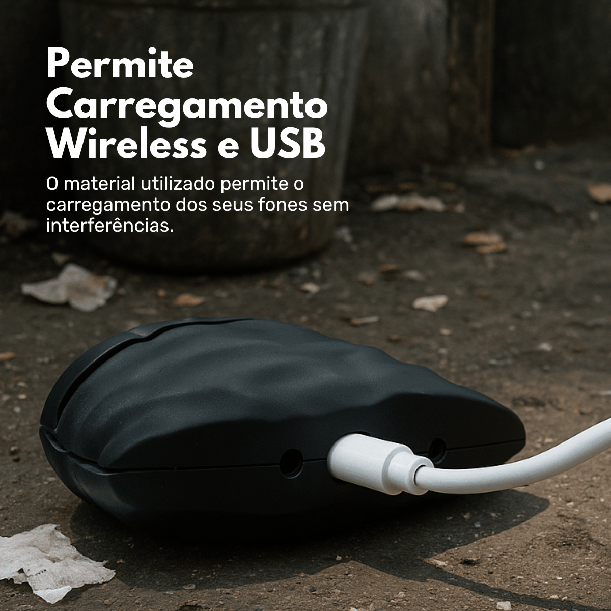 Capa Protetora Nerdcase Modelo Saco de Lixo, Compatível com AirPods Pro