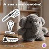 Kit Limpador para Fones e Capa de Pelúcia Nerdcase para AirPods Pro 3, Elefante Cinza