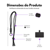Cordão Universal Nerdcase para Celular, 75cm, Preto