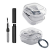 Kit Limpador para Fones e Capa Protetora Nerdcase para Galaxy Buds 4, Silicone, Transparente com Argola