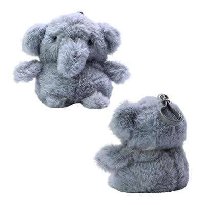 Capa de Pelúcia Nerdcase para AirPods Pro 3, Elefante Cinza