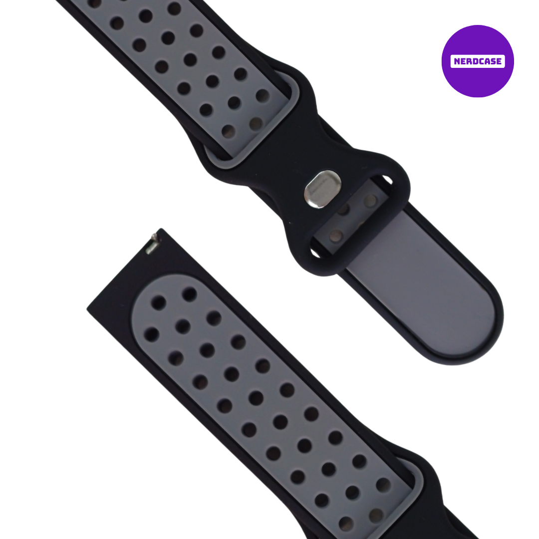 Pulseira 22mm entre Pinos para Samsung Galaxy Watch, Preto e Cinza