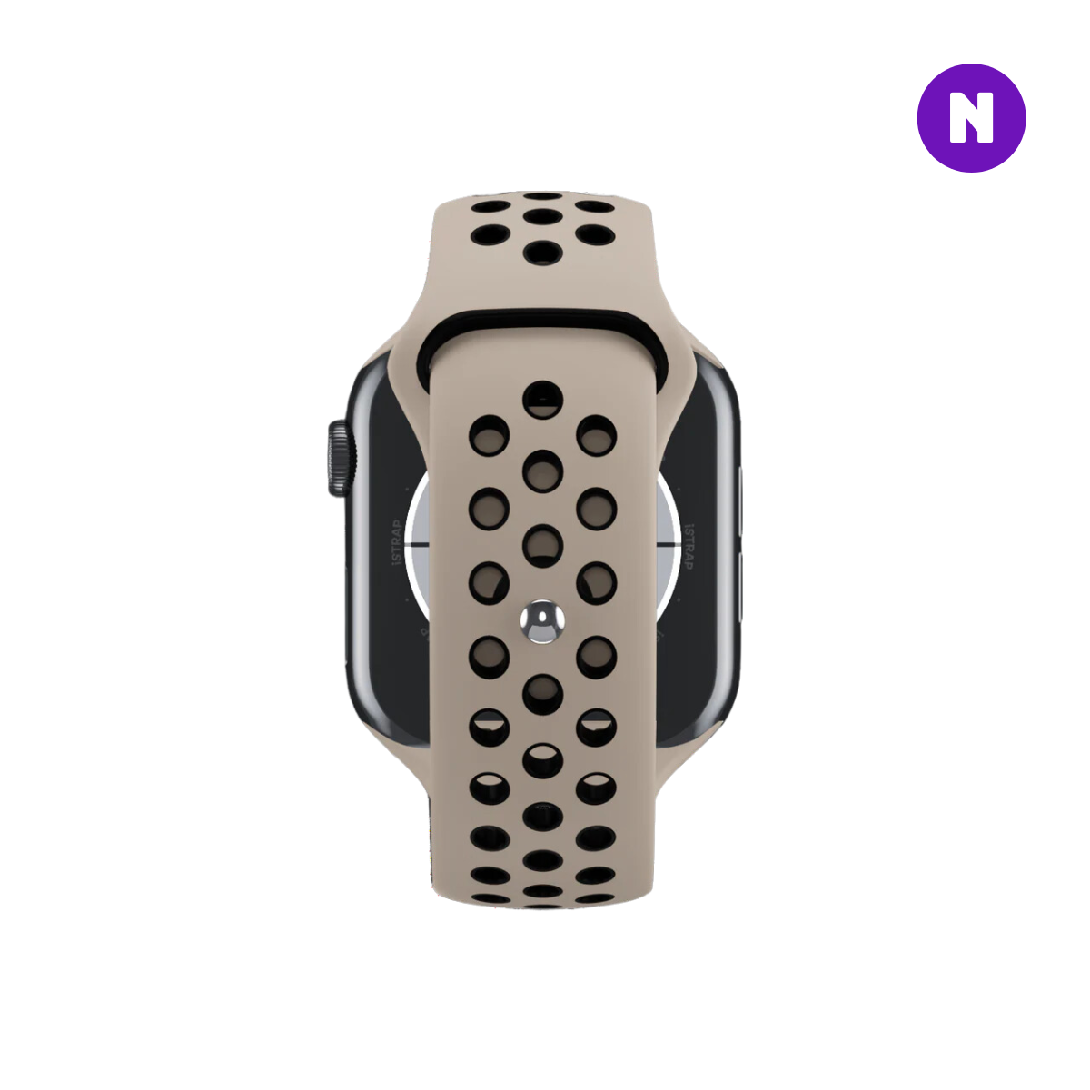 Pulseira 42/44/45/49mm para Apple Watch, Bege/Preto
