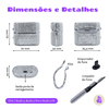 Kit Limpador para Fones e Capa Protetora Chic Nerdcase para Galaxy Buds 3, Buds Pro 3, Buds3 FE, Strass Prata