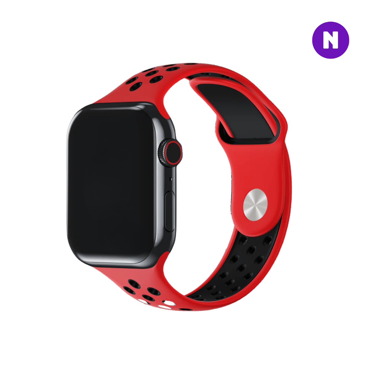 Pulseira 38/40/41mm para Apple Watch, Vermelho/Preto