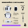 Kit Limpador para Fones e Capa Airtrek Nerdcase para AirPods 4, Suporte Adaptado, Preto e Branco