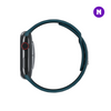 Pulseira 42/44/45/49mm para Apple Watch, Azul Petróleo/Preto