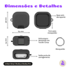Capa Protetora Urban Nerdcase para Samsung Galaxy Buds 4, Cinza, Com Suporte Adaptado